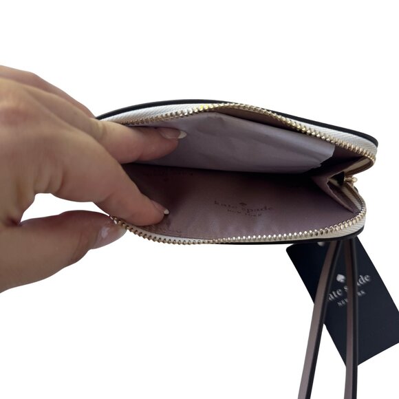 NWT Kate Spade Lucy Bicolor Small L Zip Wristlet - Picture 5 of 7